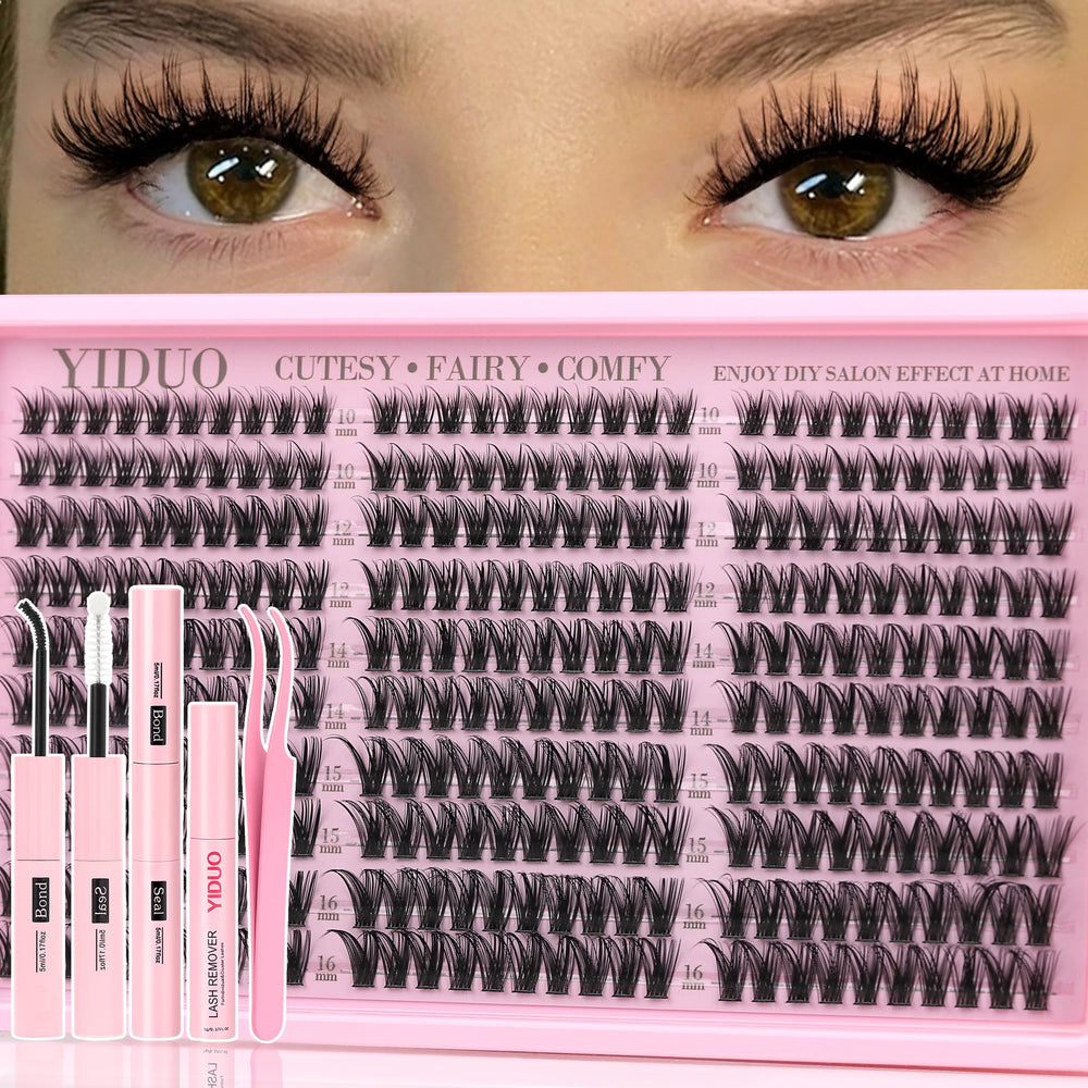 YIDUO natural wispy clusters with soft cotton band for a subtle daily look