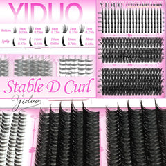 YIDUO spiked lash clusters 12–20 mm for bold manga-style volume
