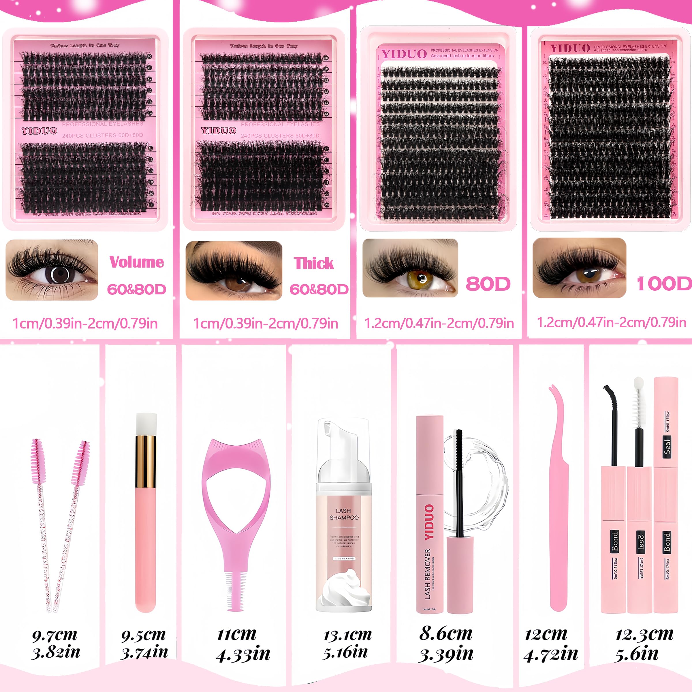 YIDUO studio effect kit delivers salon-like lash finish at home.