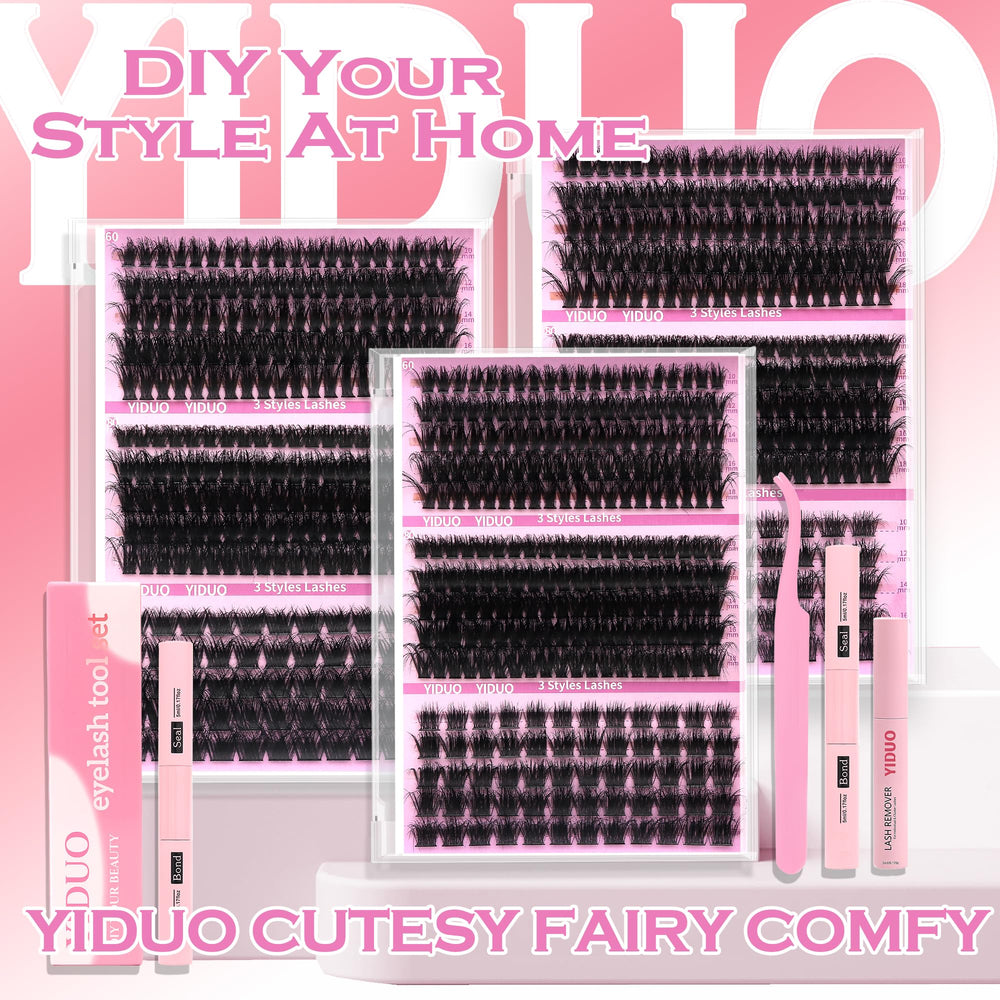 YIDUO finished lash look demonstrates natural to dramatic possibilities.