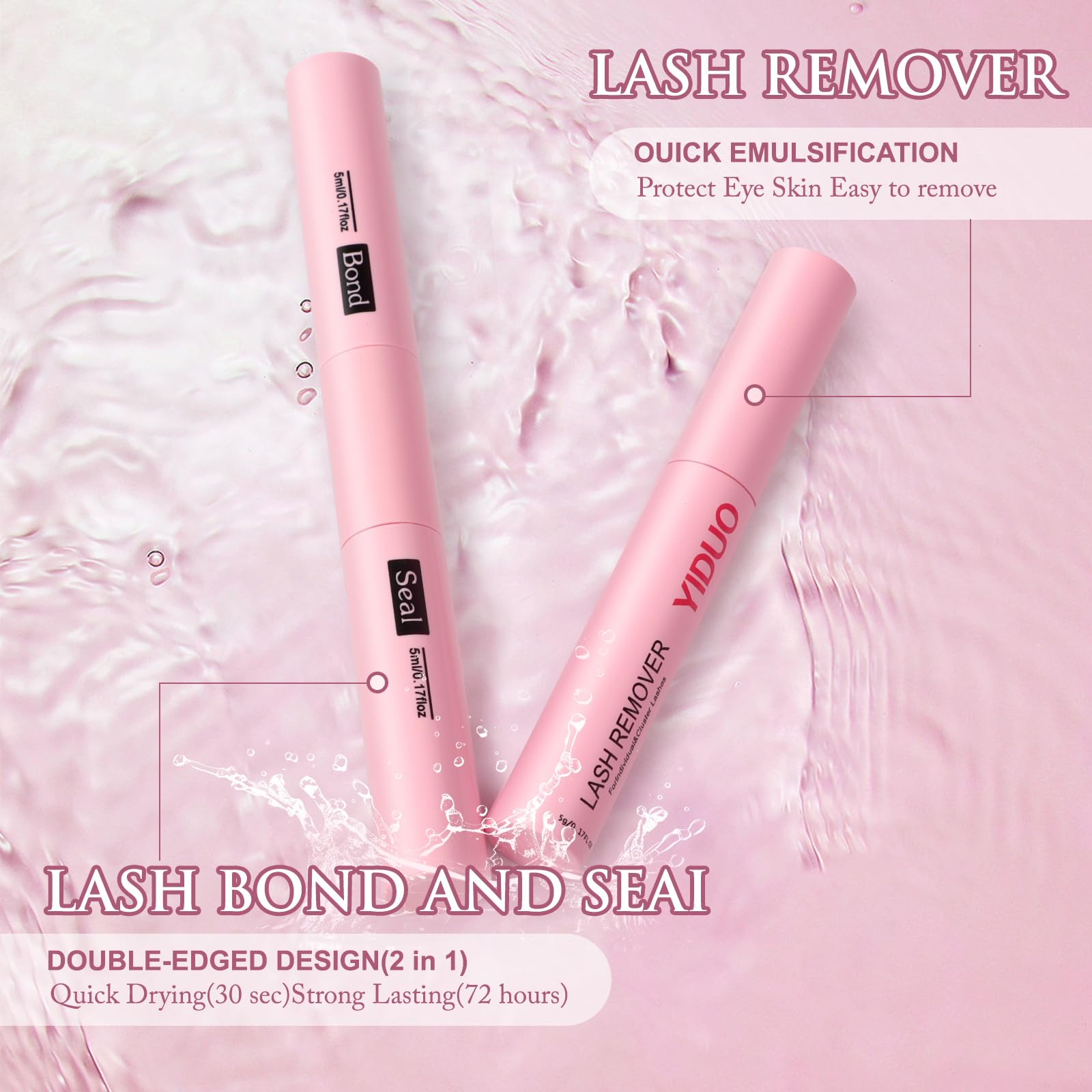 YIDUO Lash kit packaging with clear components and instructions