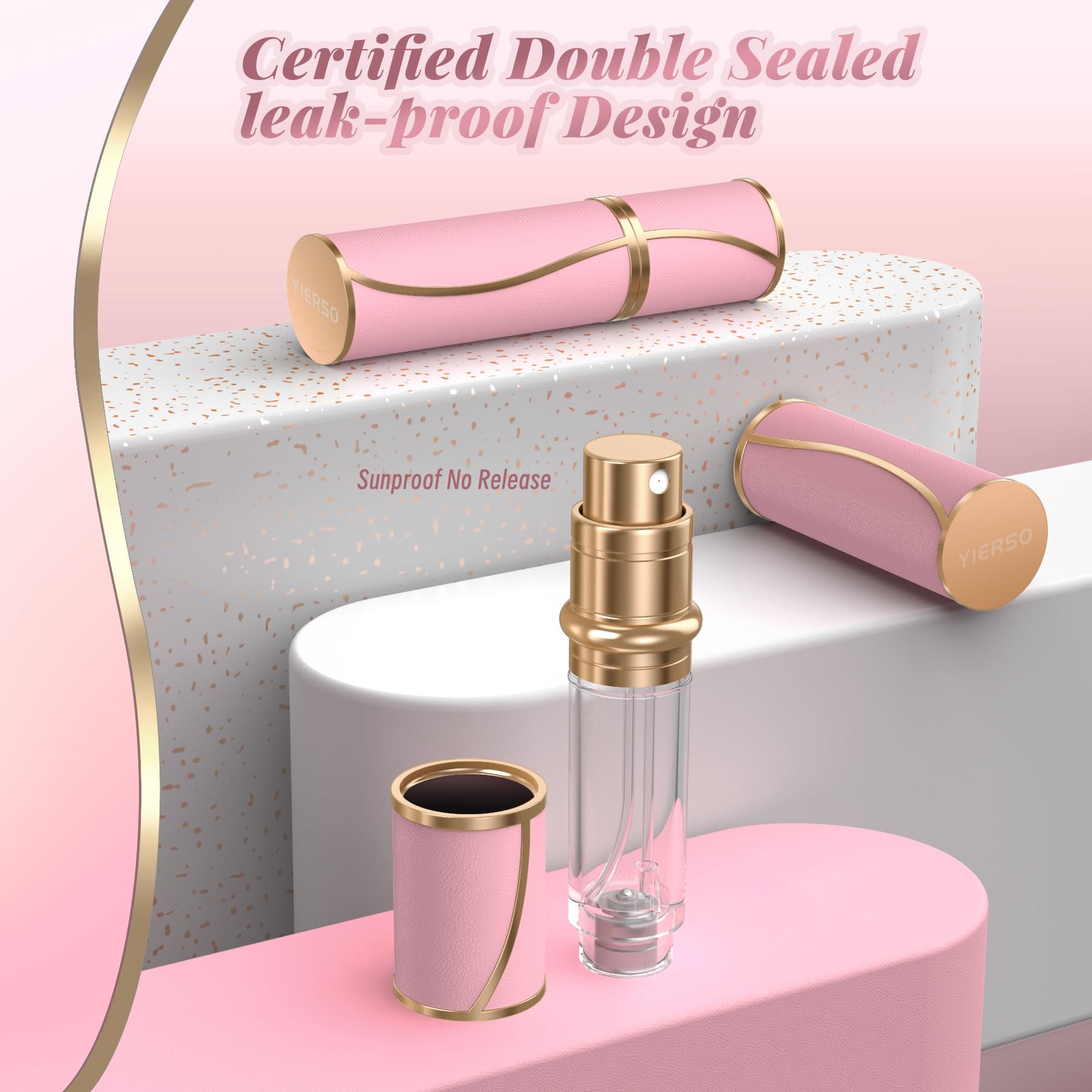 Nano spray nozzle provides ultra-fine mist for even fragrance coverage.
