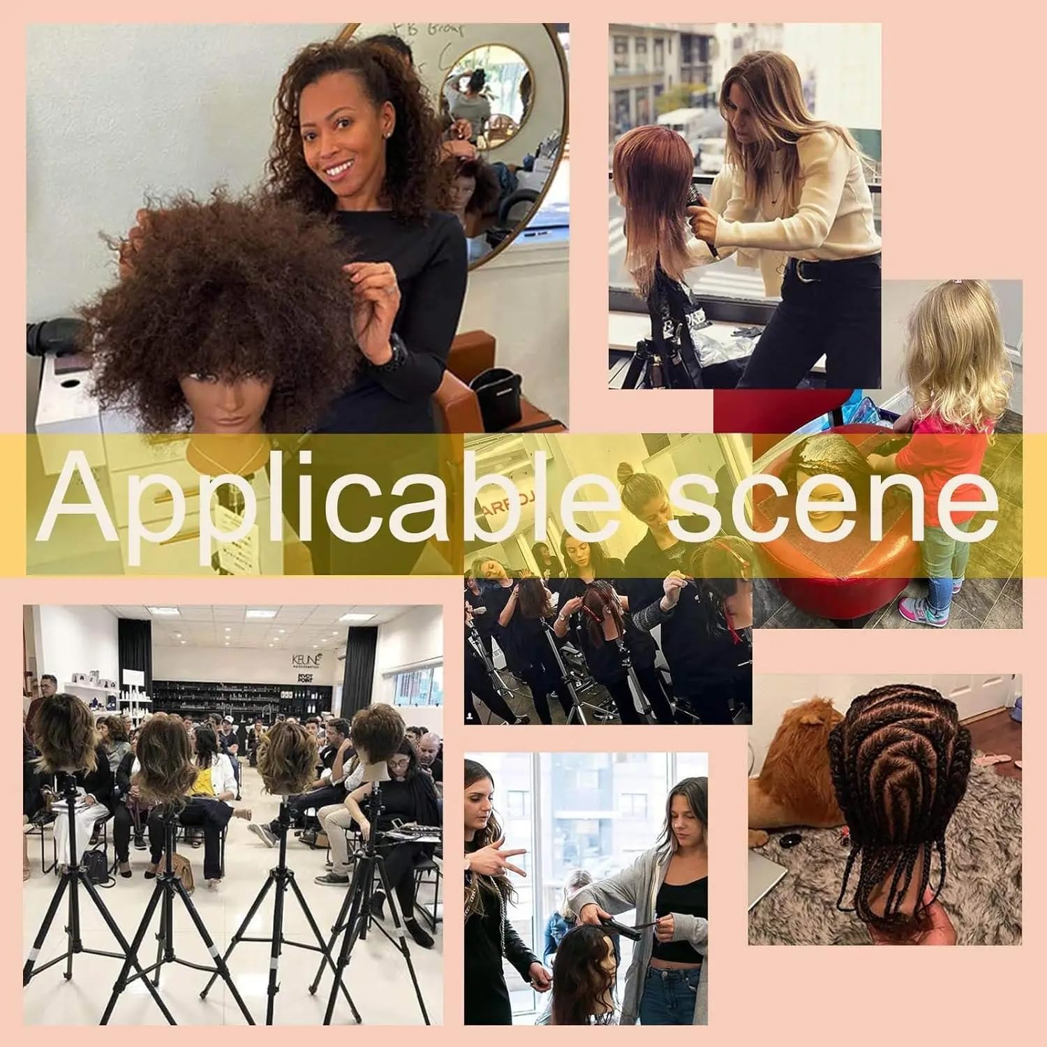 Yiifiulyn comprehensive styling kit: head, stand, clips, and bands