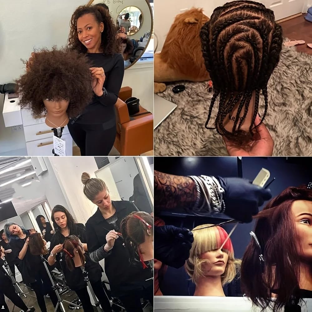 Yiifiulyn alligator clips secure hair during braiding practice