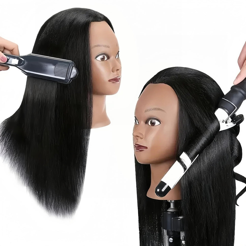 Yiifiulyn mannequin head with exquisite makeup for realistic salon practice