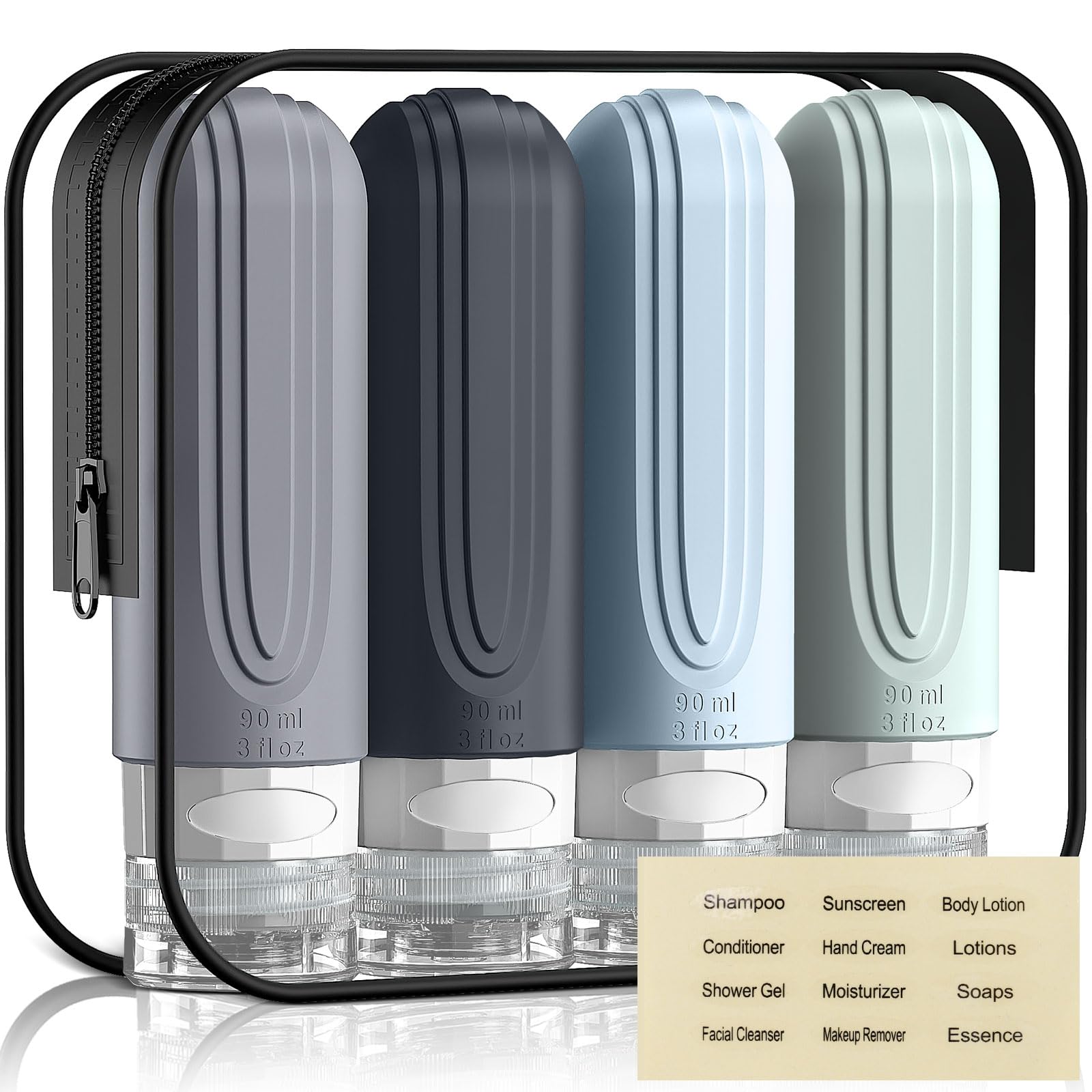 YIIMER 3oz travel bottle for carry-on toiletries, compact and convenient.
