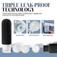 YIIMER wide-opening travel bottle for easy filling with thicker liquids.