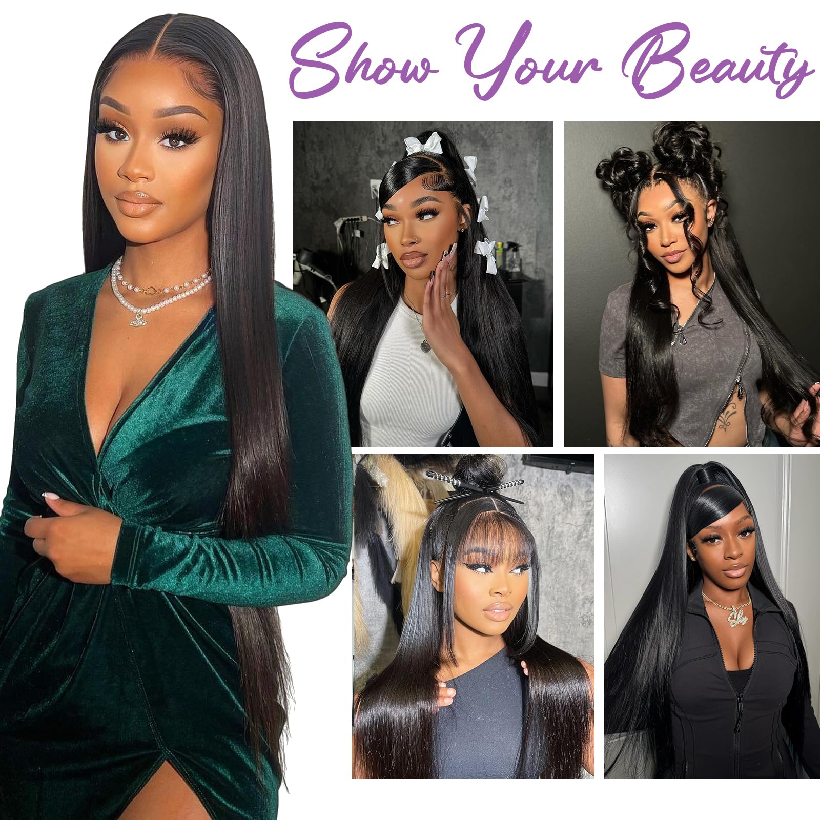 Yijimei 32-inch lace front wig ideal for weddings or celebrations.
