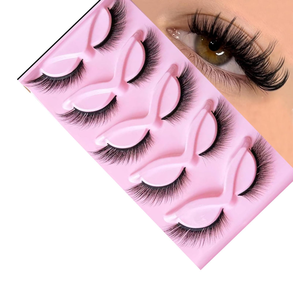 Yilatao 5D natural volume lashes pack for everyday glam and easy wear.