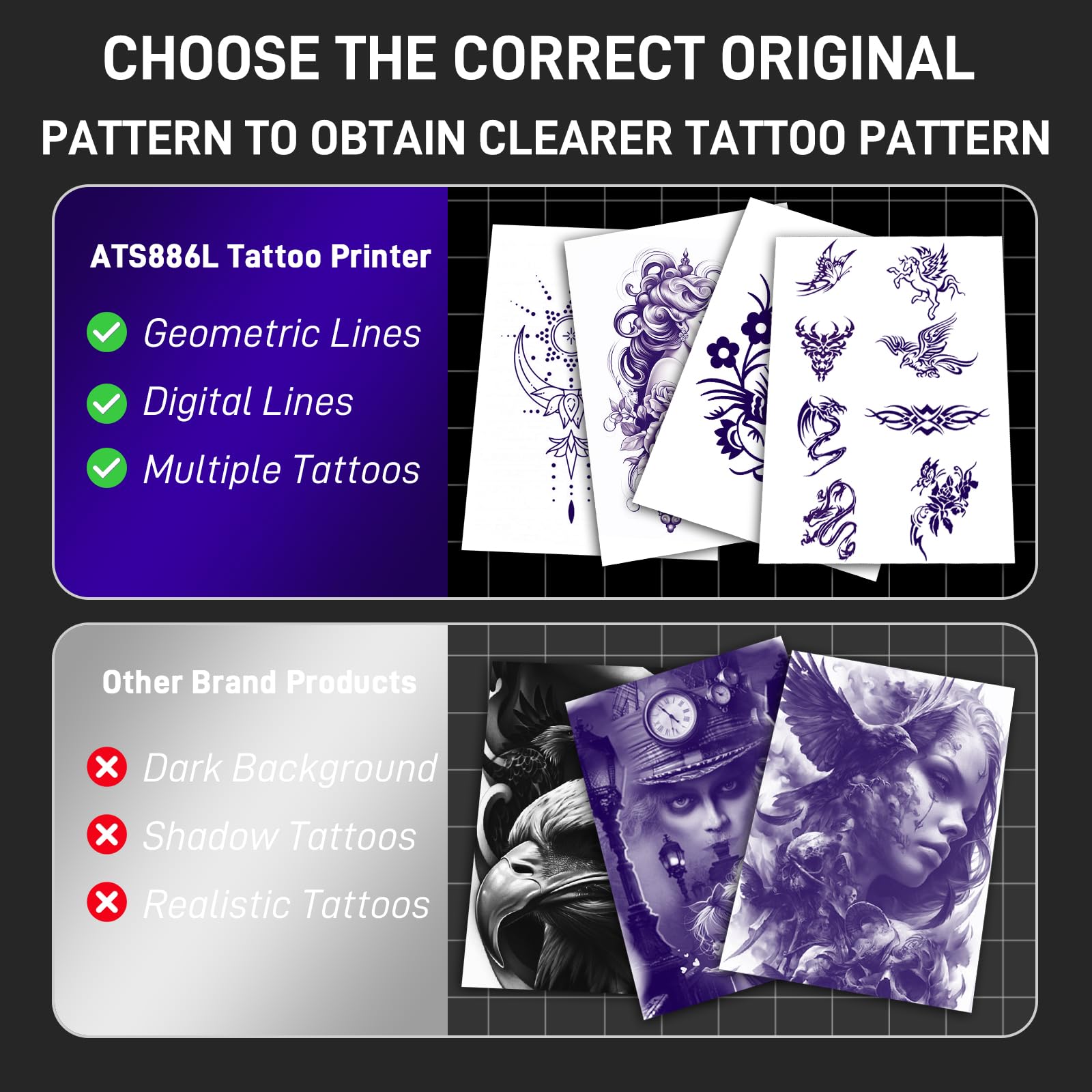 YILONG ATS886L pattern editing and cropping for precise sizing.