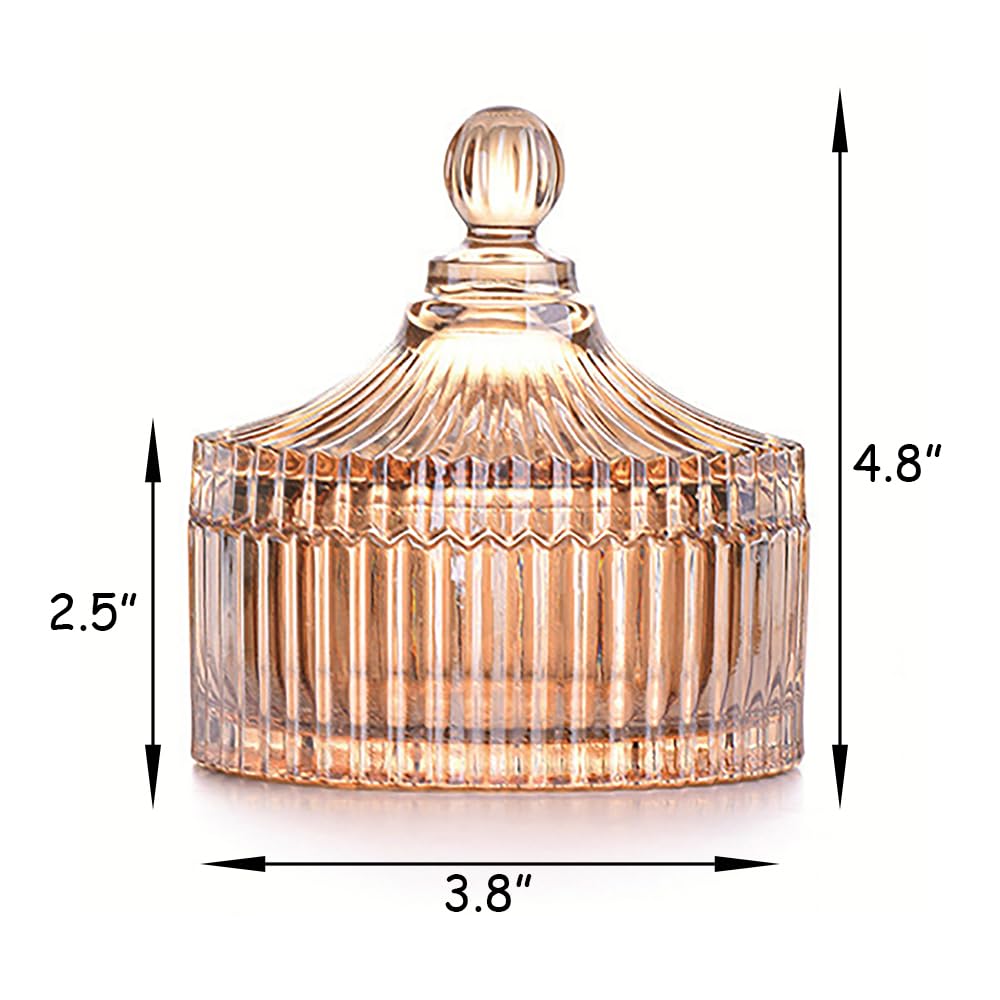 YILUSHENGHUA amber glass jar with crystal clarity and shine