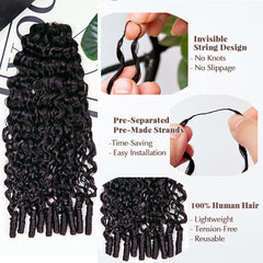 Yimisunny knotless crochet hair with middle-string for invisible knots and comfortable wear.