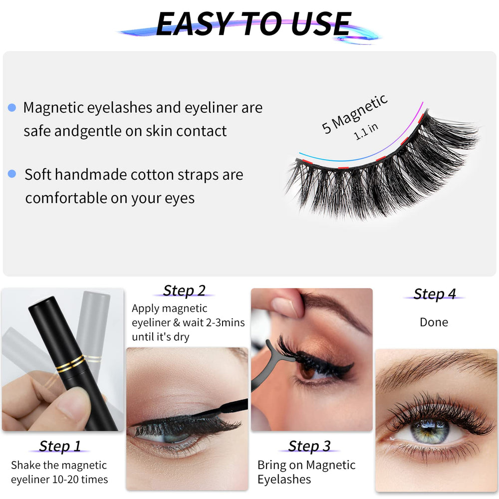 YINEPY 3D natural lashes on eye for subtle enhancement