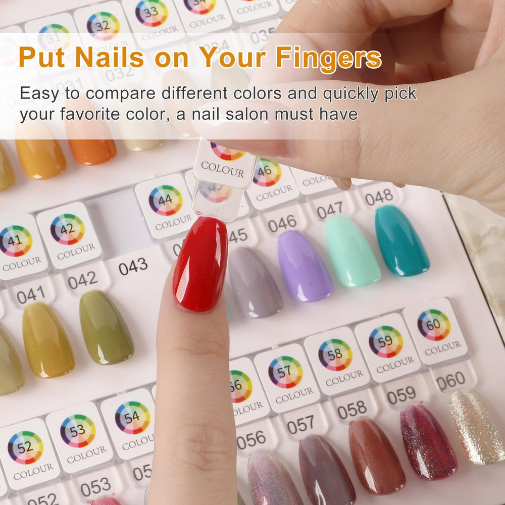 YINGJEE gel color card coffee collection highlights shade options.