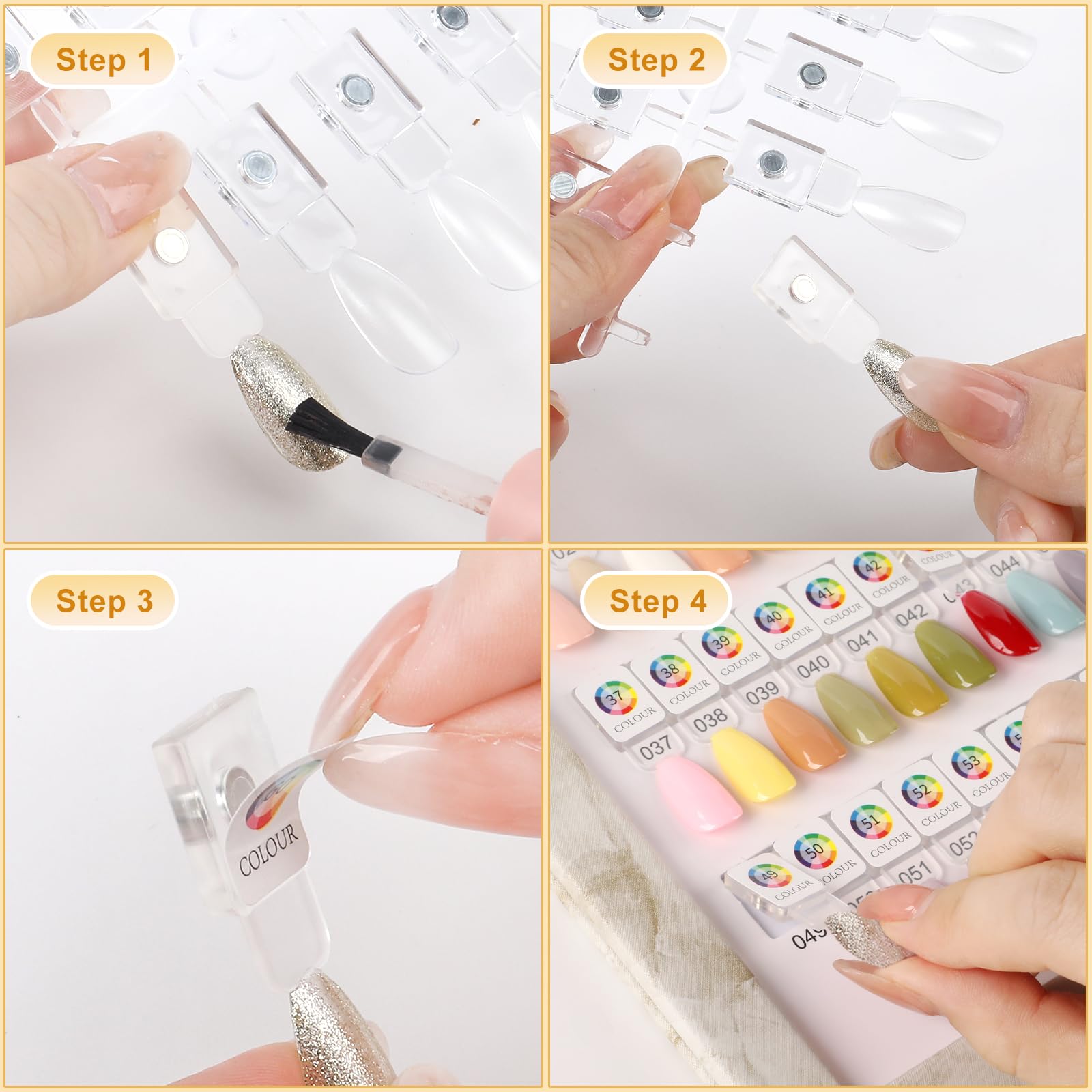 YINGJEE transparent replacement nails provide reusable practice and testing.