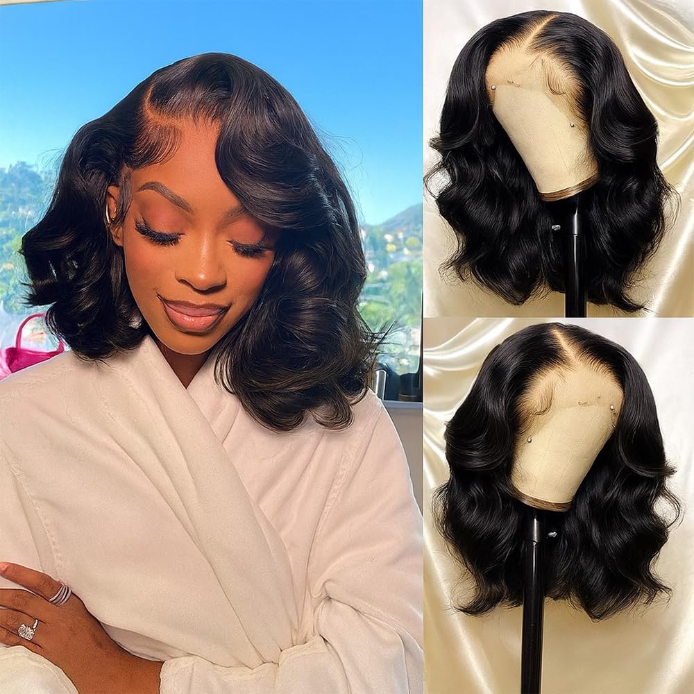 YINGRUN bob wig with 13x4 front lace for natural parting and seamless blend