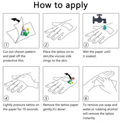 YINGXIANG temporary tattoos application guide for quick, mess-free DIY fun.
