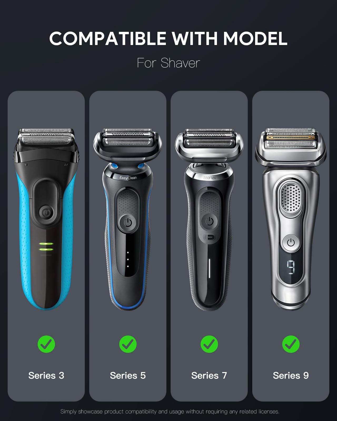 Inside view of the Yinke case with Braun razor securely placed