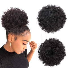 Yinmei Baibian Afro Puff Drawstring Ponytail for quick, natural-looking fullness.