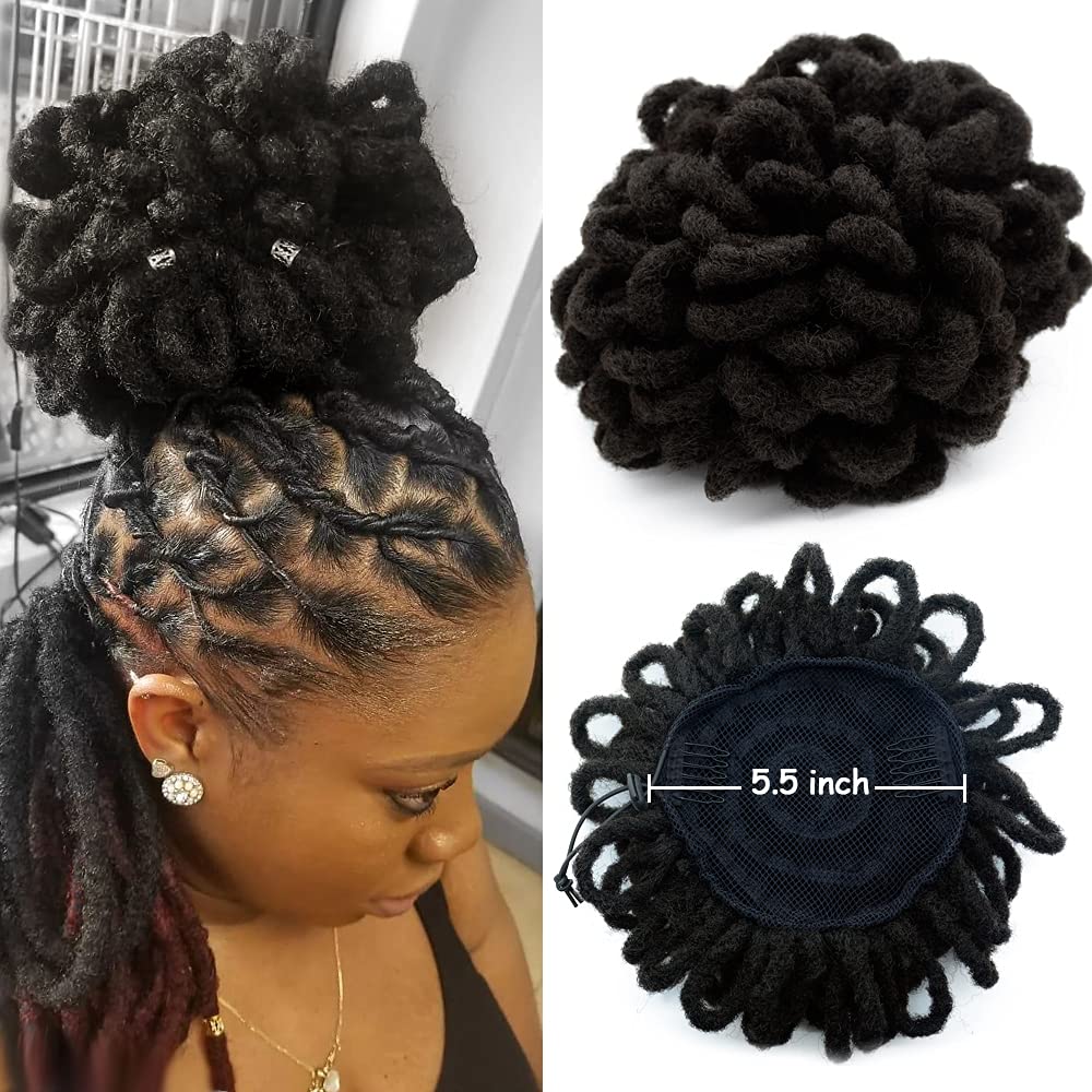 Yinmei Baibian dreadlocks bun petal for quick, stylish updo.