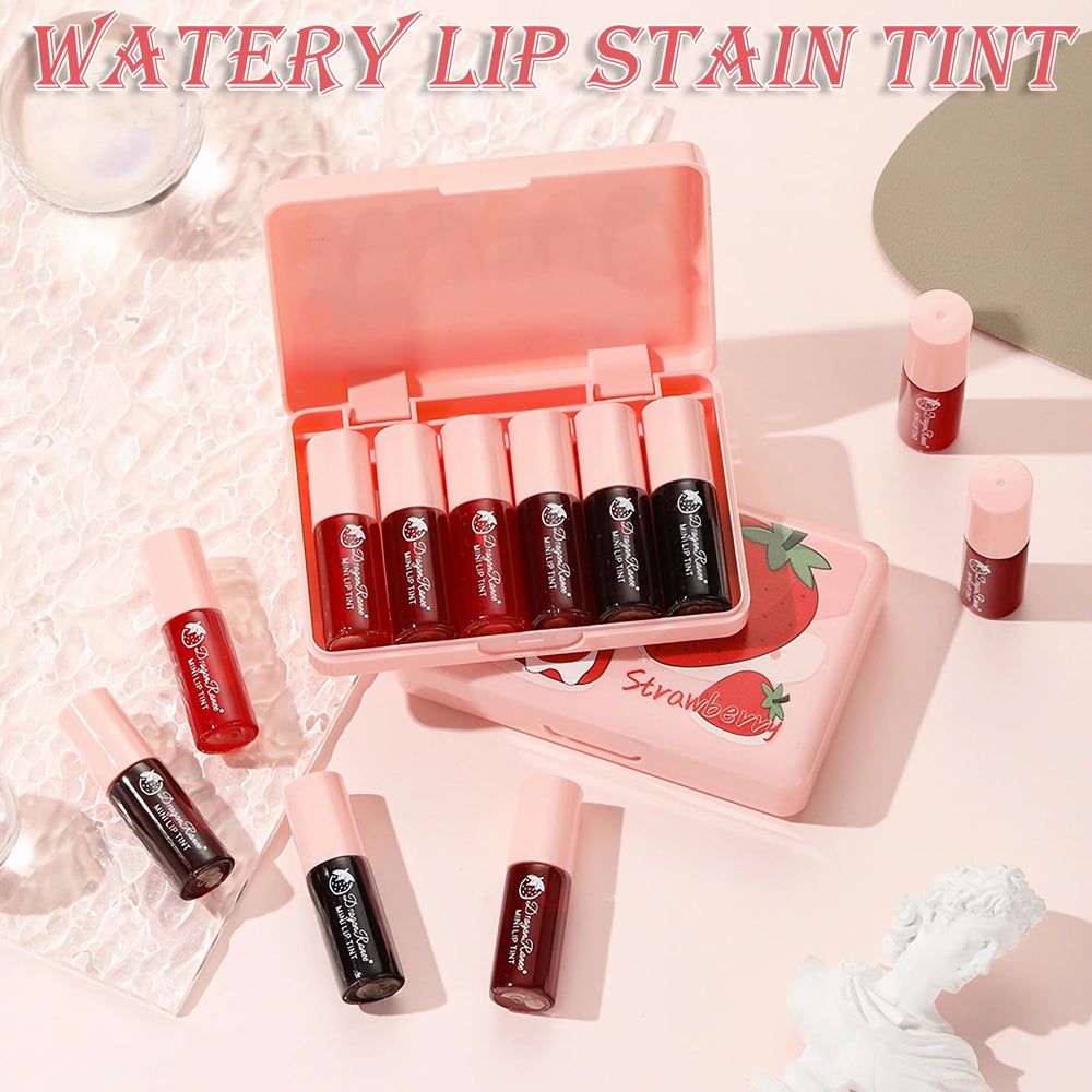 Yishifa mini liquid lipstick wand close-up shows smooth, non-sticky texture.