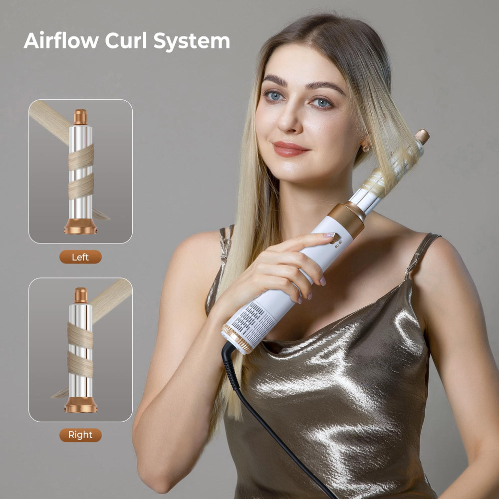 Yitrust 1-25-inch auto-wrap curlers close-up demonstrating auto curling with Coanda effect