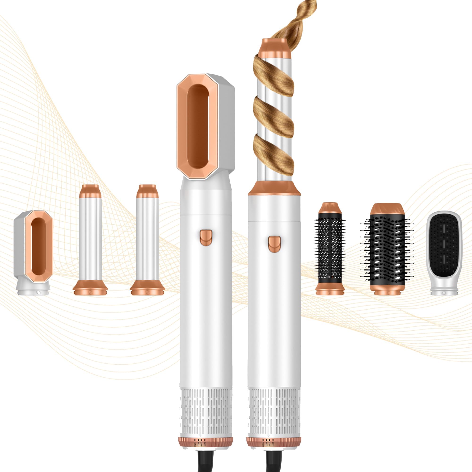 Yitrust 6-in-1 hair dryer brush front view showing all-in-one styling tool