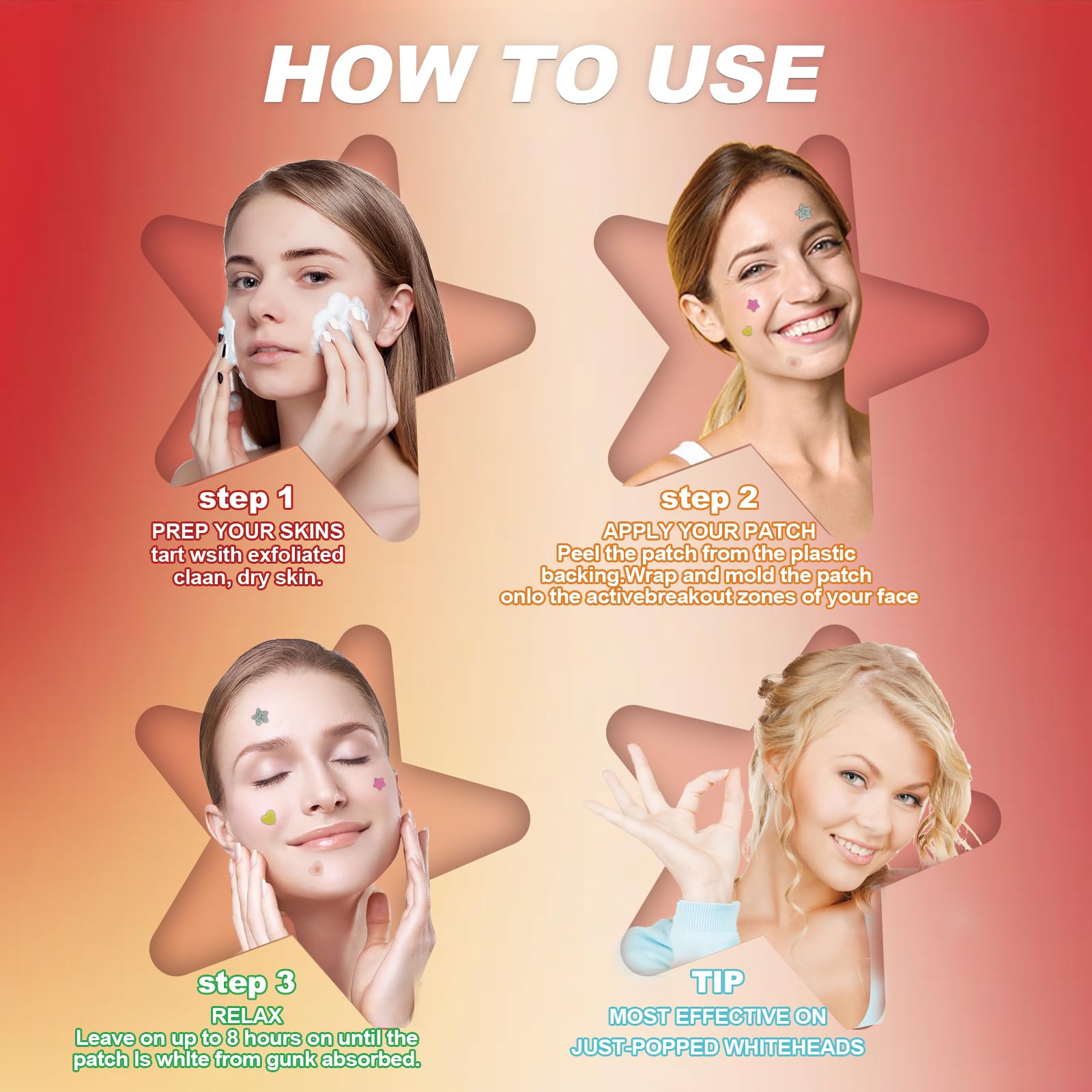 YIWMWIY hydrocolloid patch absorbing oil and gunk from pimples