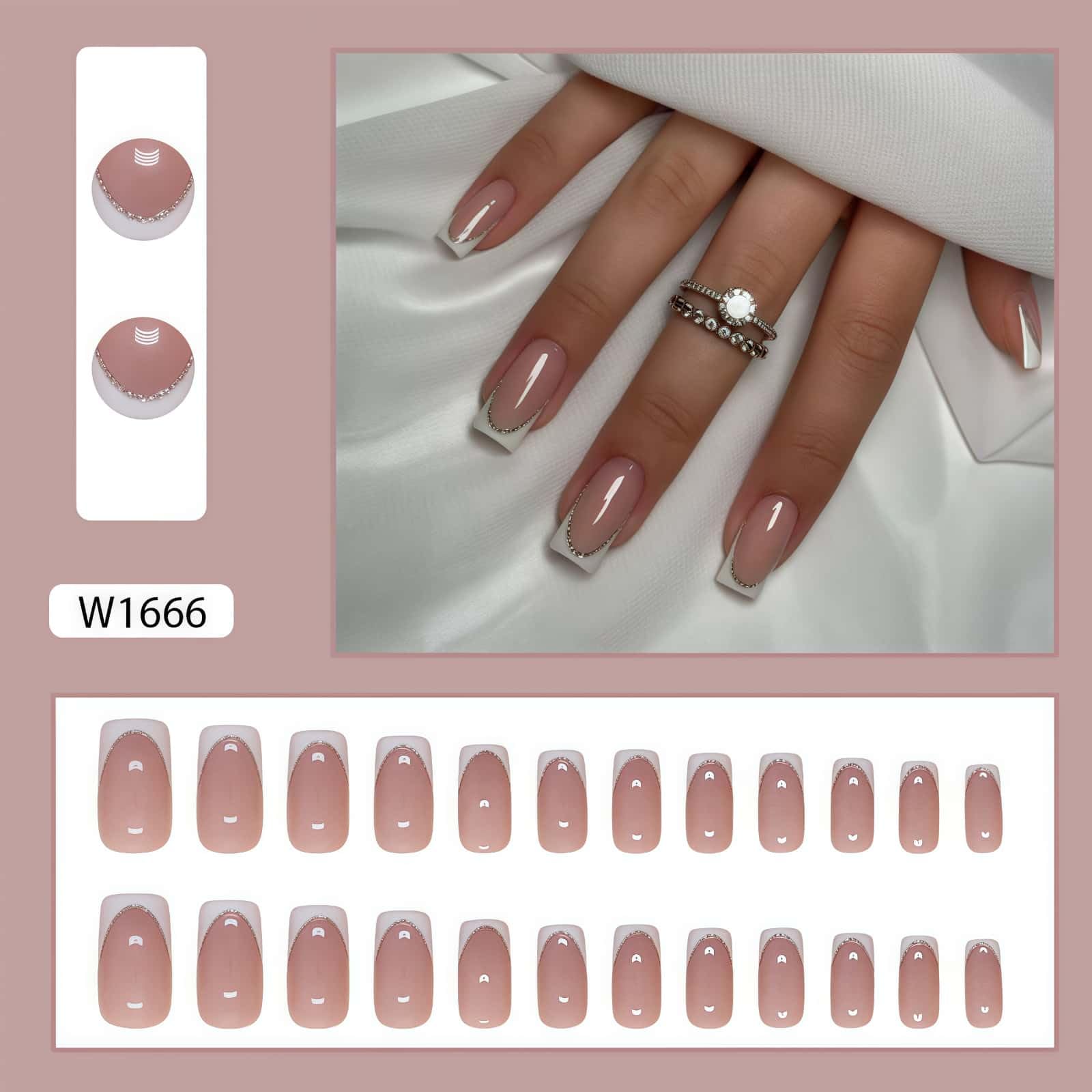 YIYILEIC 24-piece press-on nails provide full coverage for a complete look.