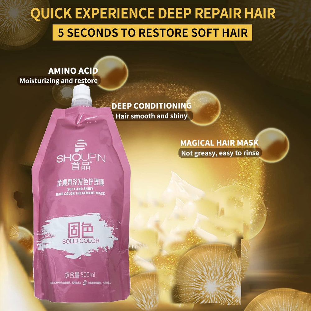 YIZHONG Hair Color Treatment Mask creamy texture for smoothing dry ends.