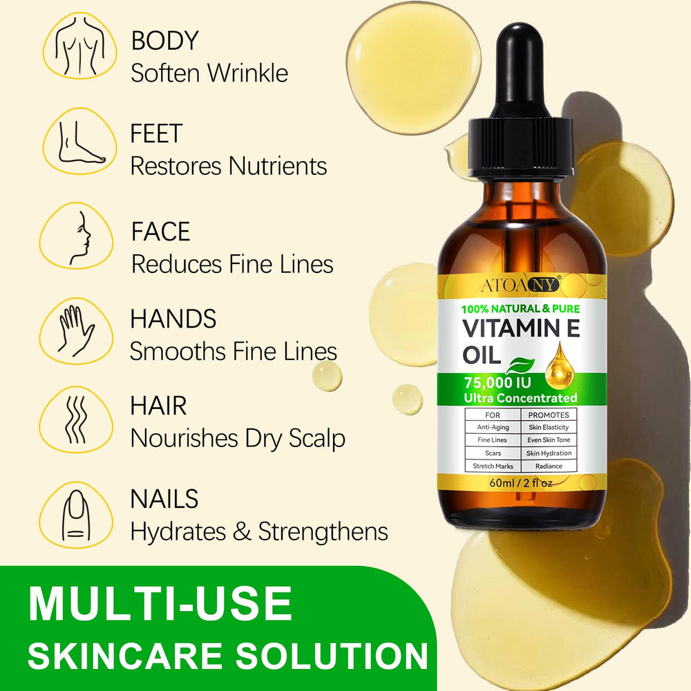 YJDHRPBI Vitamin E Oil on body for smoother, hydrated skin.