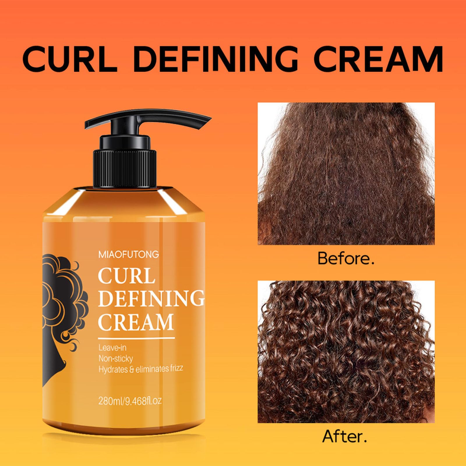 YJLYQF curl-definition cream application showing smooth texture and even coverage.