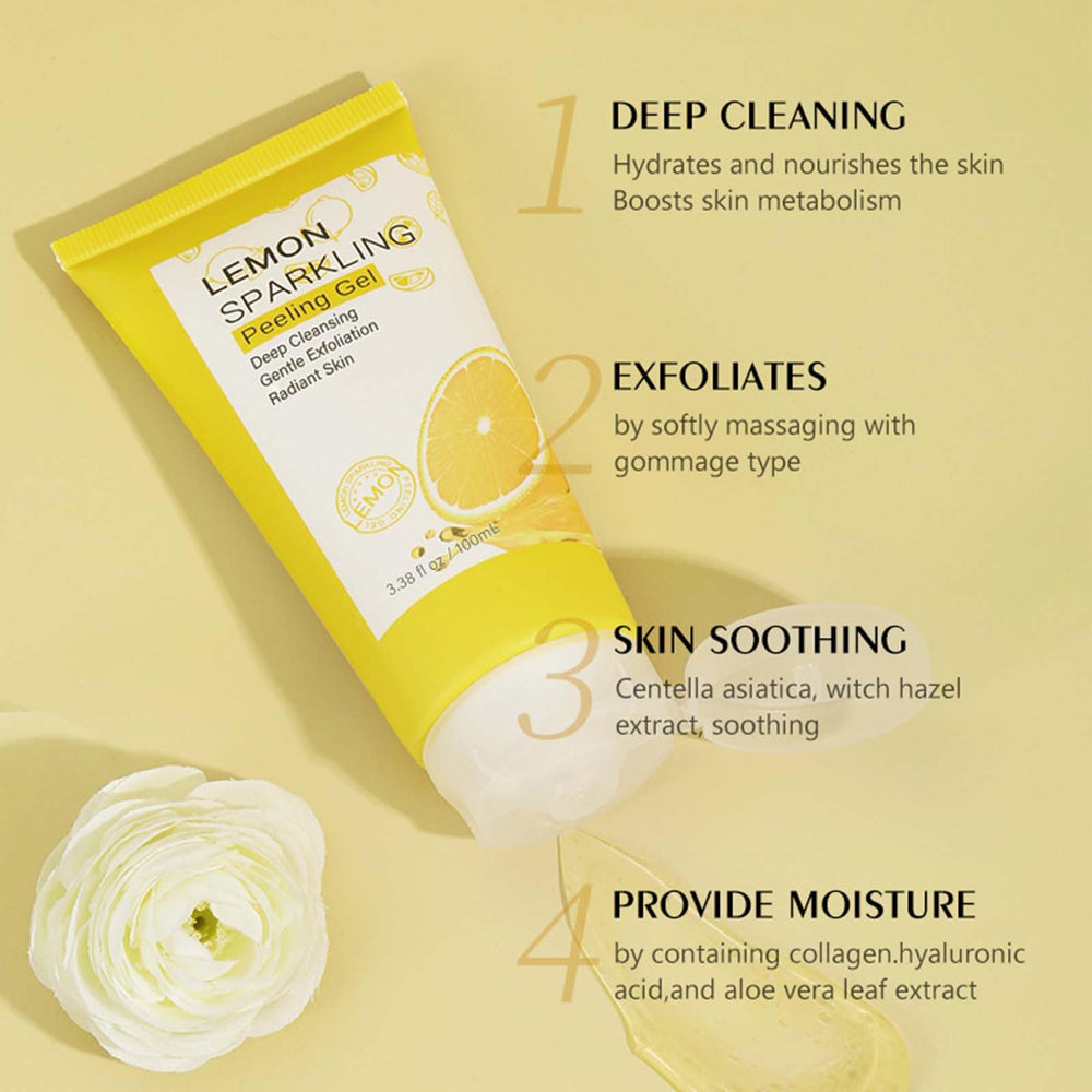 YJLYQF Lemon Exfoliating Gel deep cleanses pores with lemon freshness.
