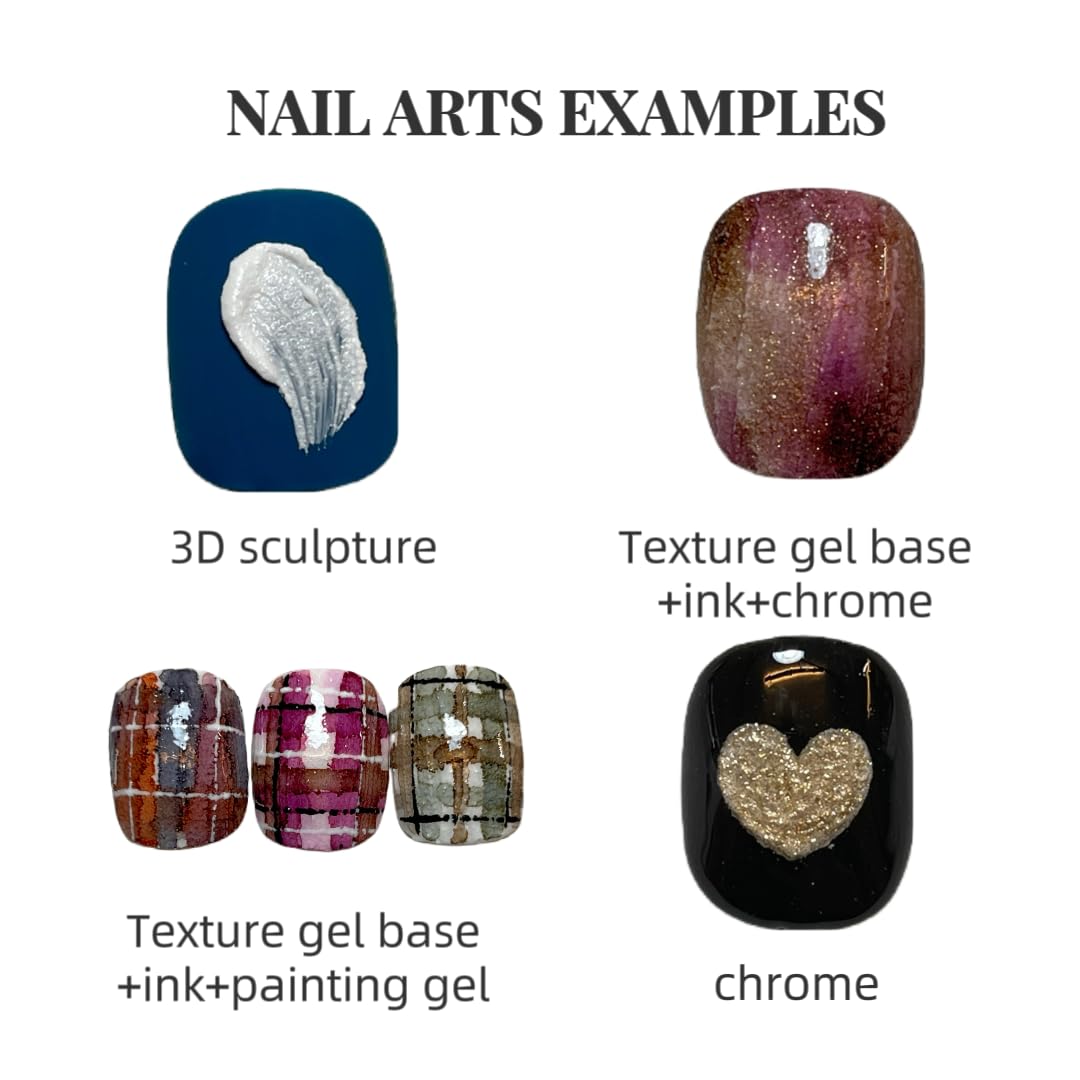 YJMyujimi 3D Sand Texture Gypsum sculpture in white for nail art