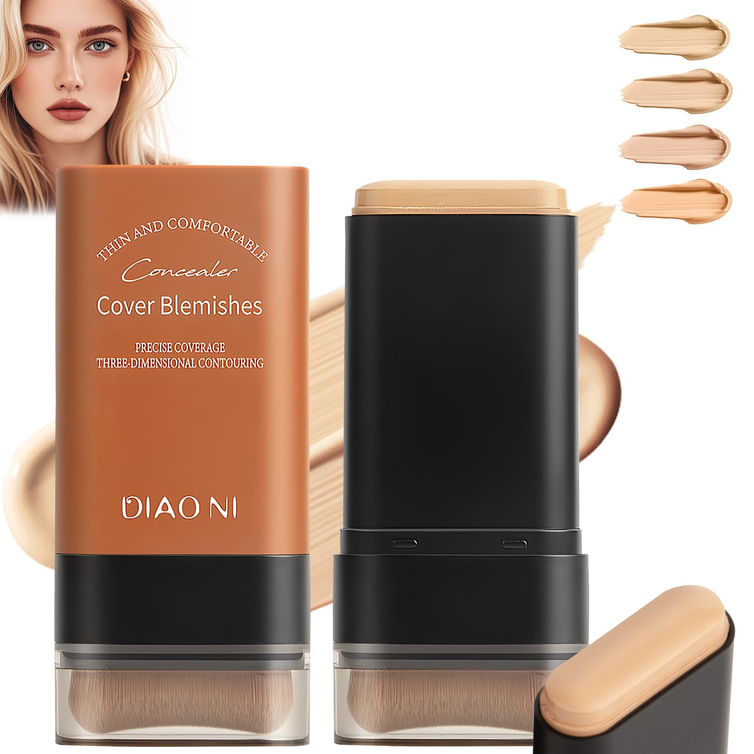 YJW Flawless Eraser Foundation Stick packaging for portable use
