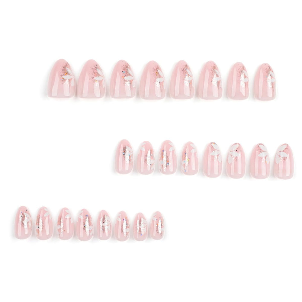 YKZFUI nude French tip press-on nails for natural, versatile styling.
