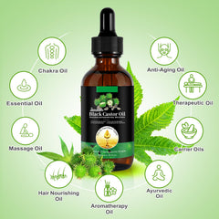 YLXYZUAD Jamaican Black Castor Oil close-up on brows for fullness