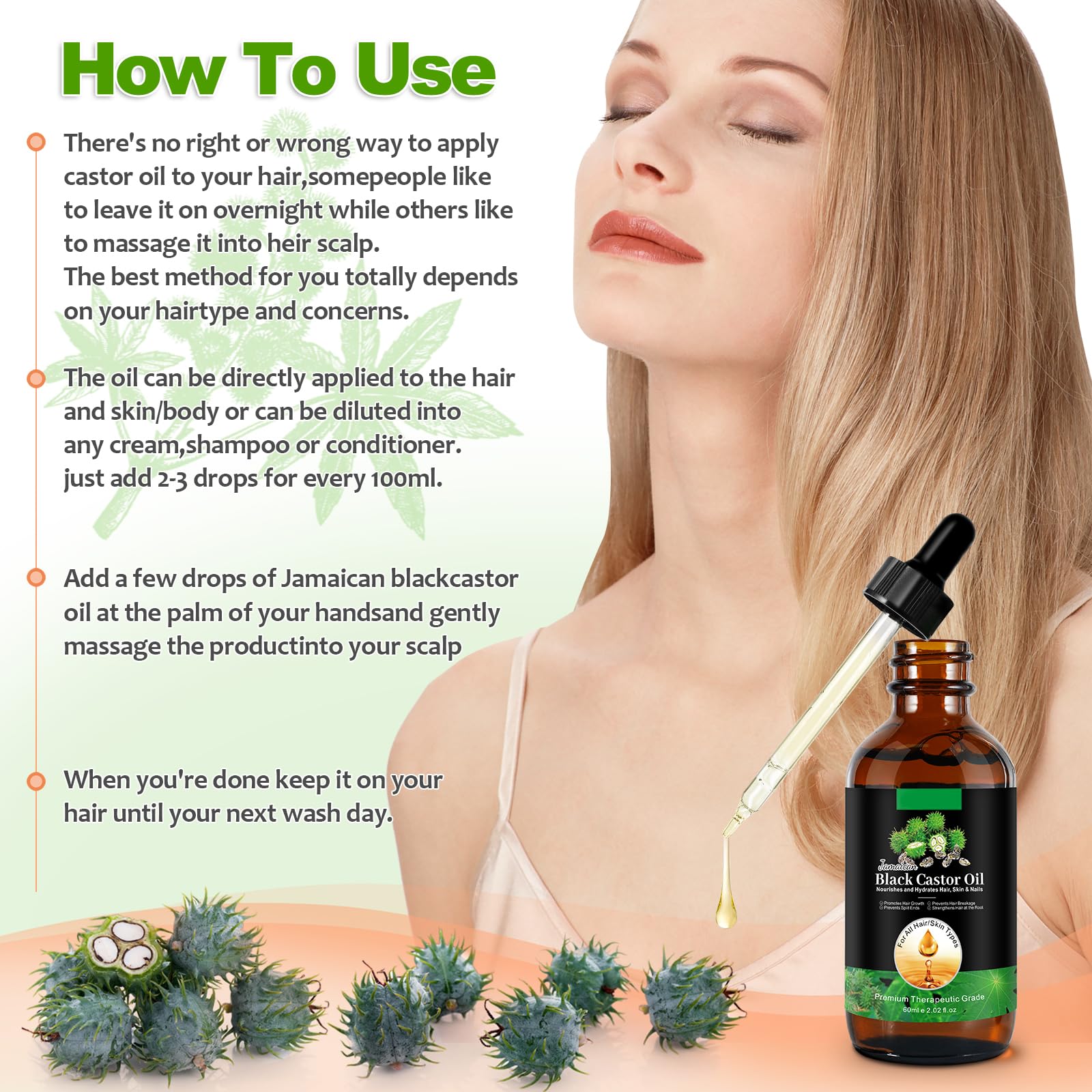 YLXYZUAD Jamaican Black Castor Oil on skin for moisturized glow