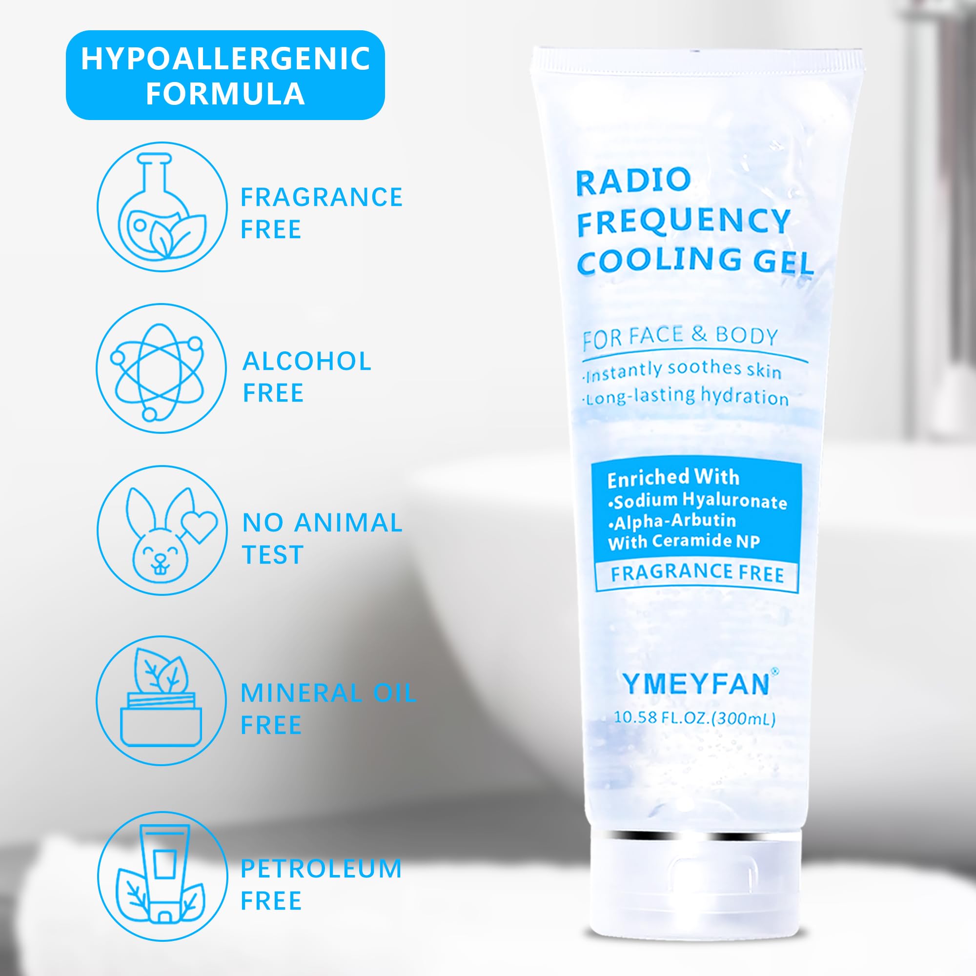 YMEYFAN hyaluronic acid and ceramide formula supports hydration and barrier resilience.