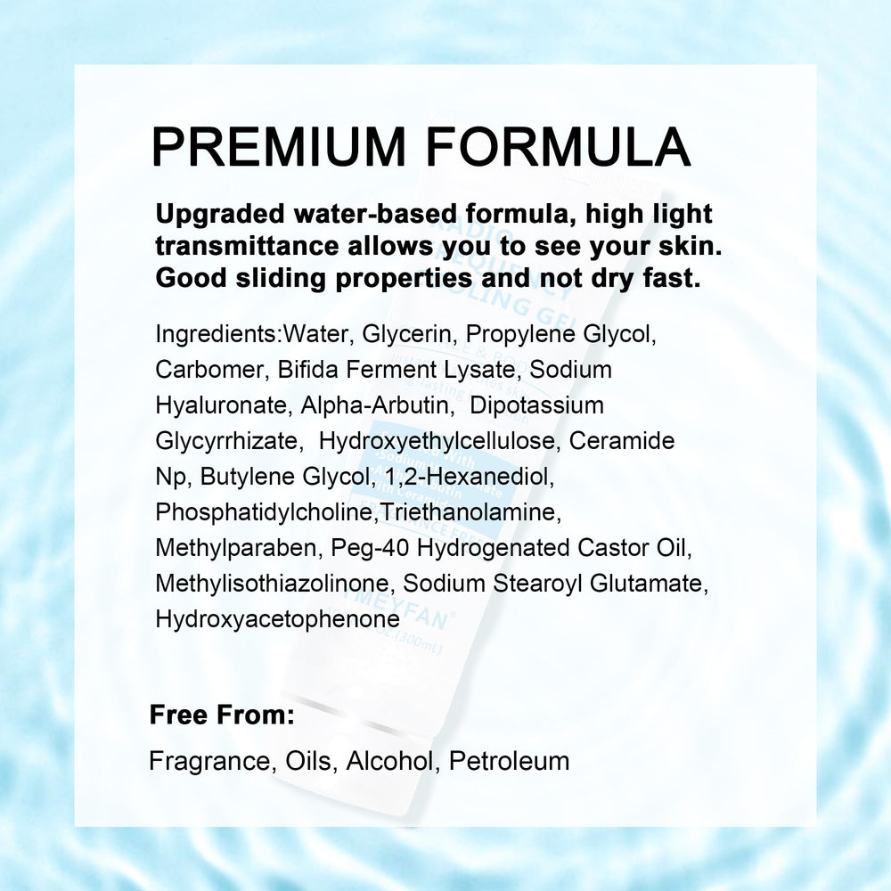 YMEYFAN easy-to-clean gel stays non-greasy throughout treatments.