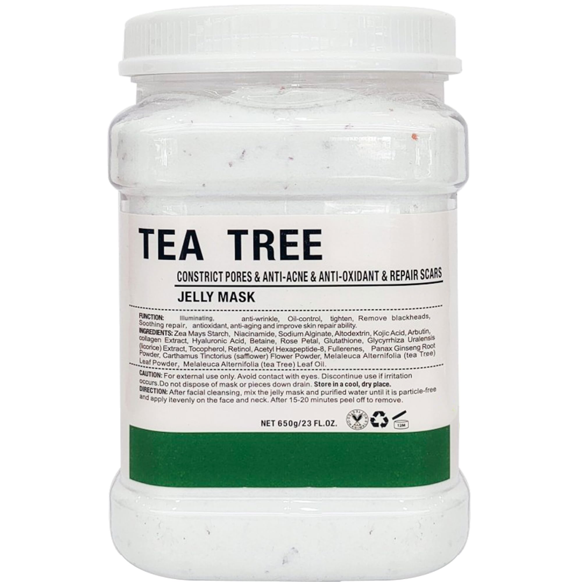 YMEYFAN Tea Tree Jelly Mask powder ready for a hydrating skincare routine