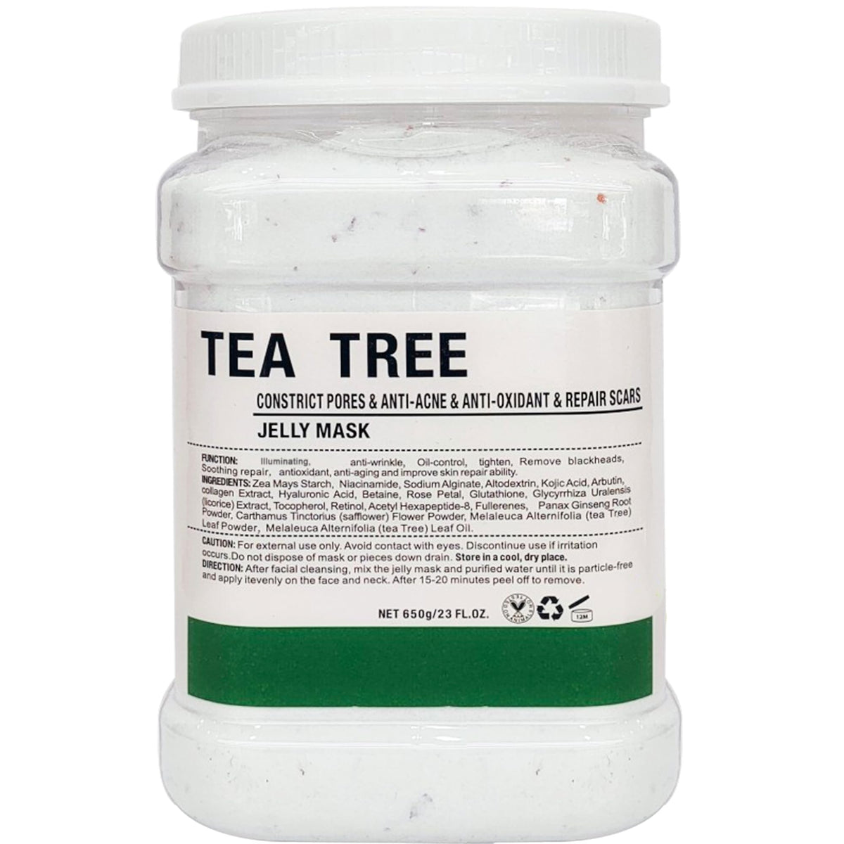YMEYFAN Tea Tree Jelly Mask powder ready for a hydrating skincare routine