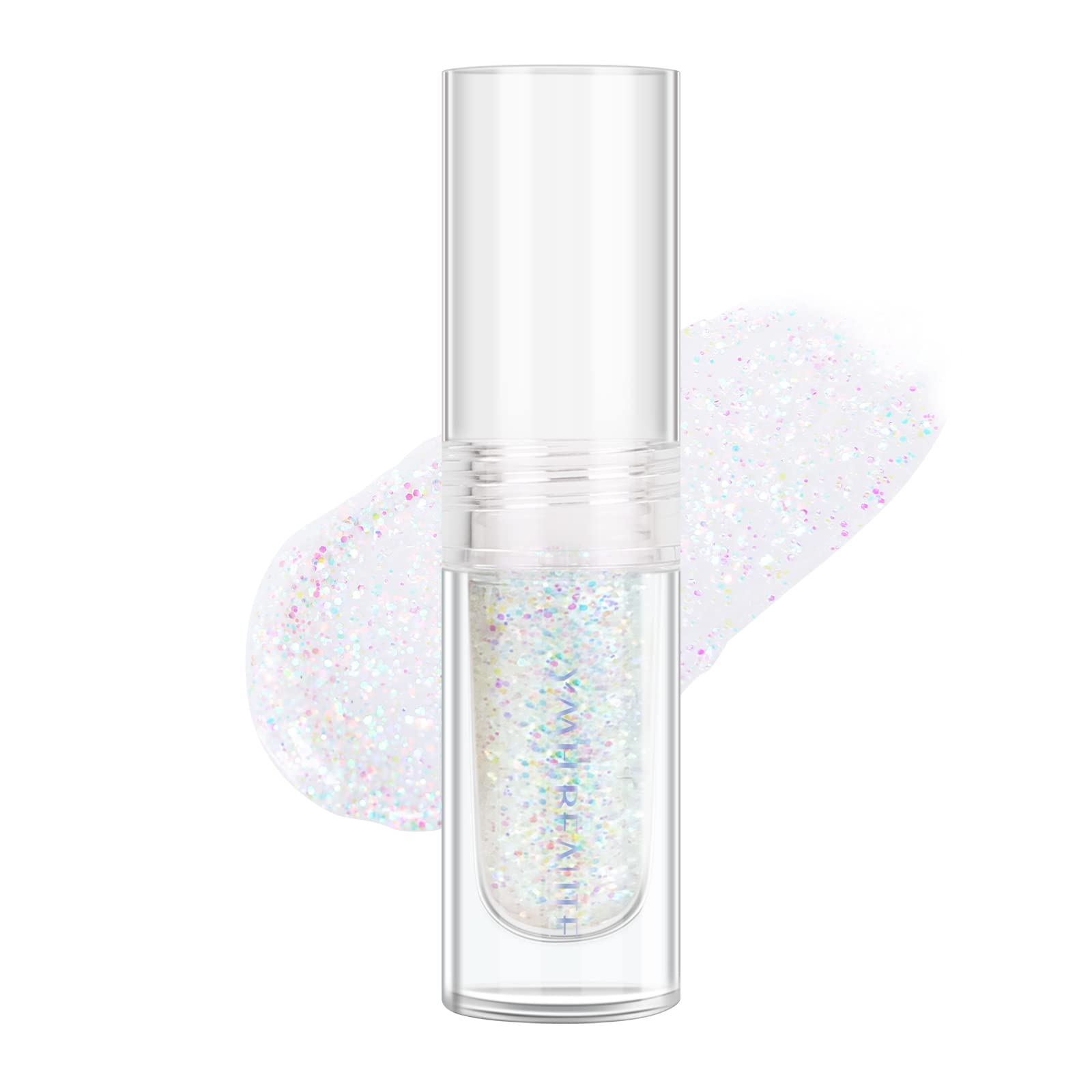 YMH BEAUTE liquid glitter eyeshadow holographic peach gold adds dimension