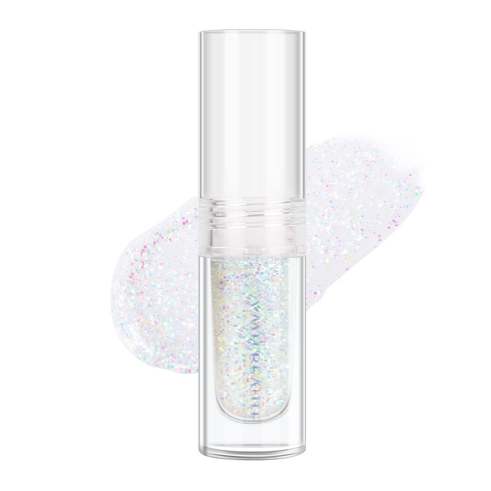 YMH BEAUTE liquid glitter eyeshadow holographic peach gold adds dimension