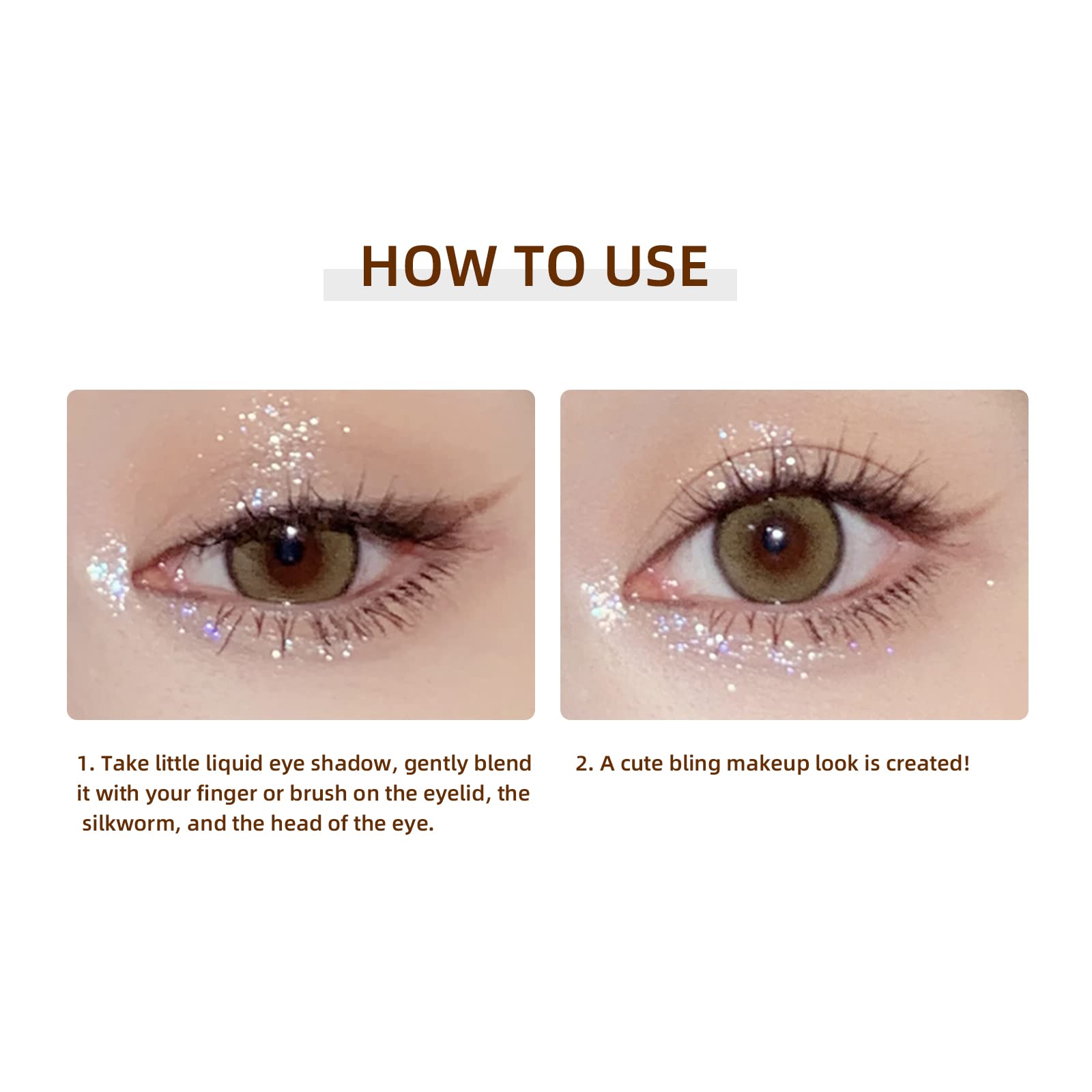 YMH BEAUTE glitter on inner corner brightens eyes