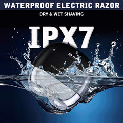Ynipanda shaver IPX7 waterproof suitable for wet or dry shaving.