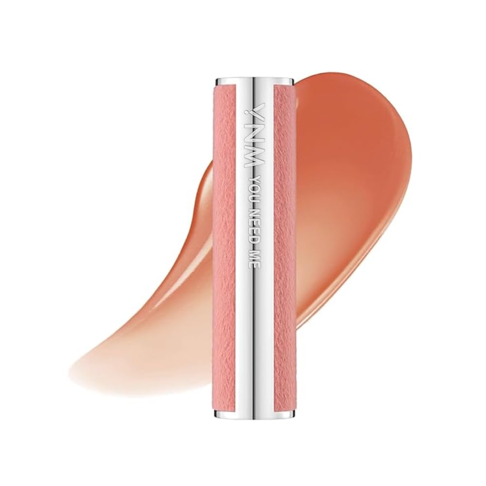 YNM Candy Gloss Balm nougat candy swatch adds playful color for everyday lips.