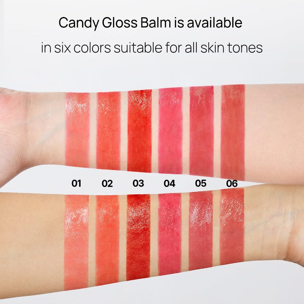YNM Candy Gloss Balm uses plant oils for lasting hydration.