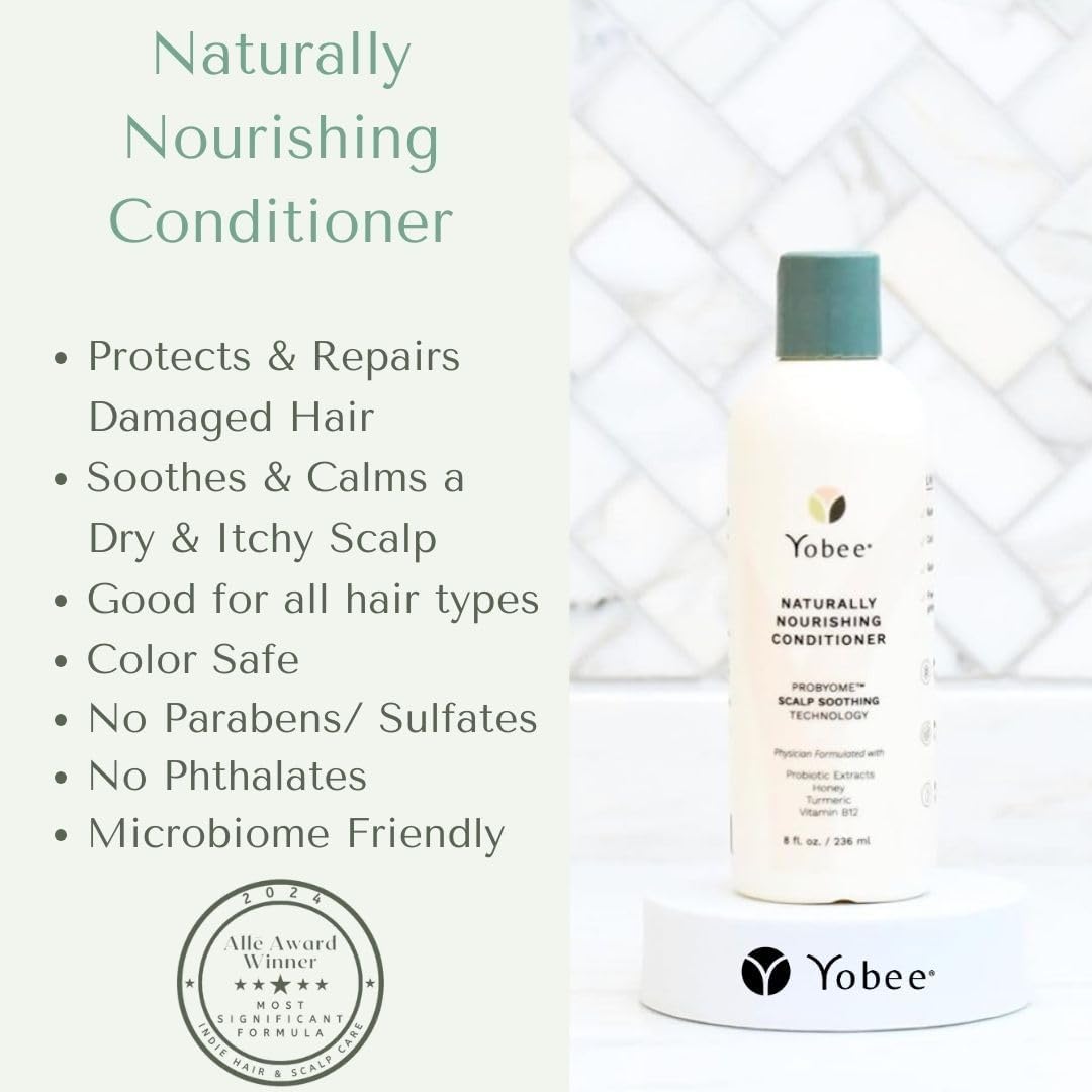 Yobee Probiotic Shampoo foamy-lather close-up indicating rich cleansing action.