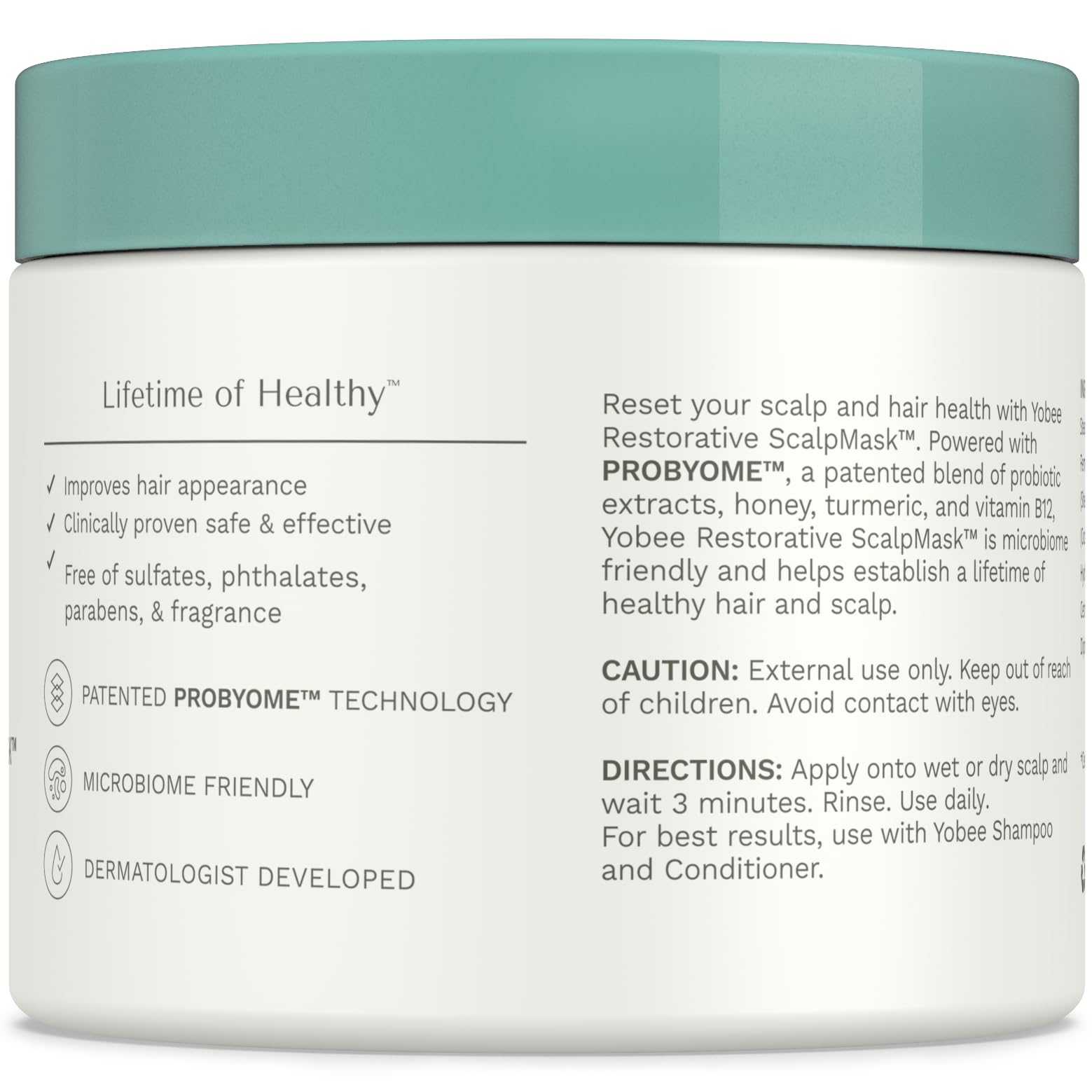 Product packaging on a bathroom shelf highlights natural ingredients